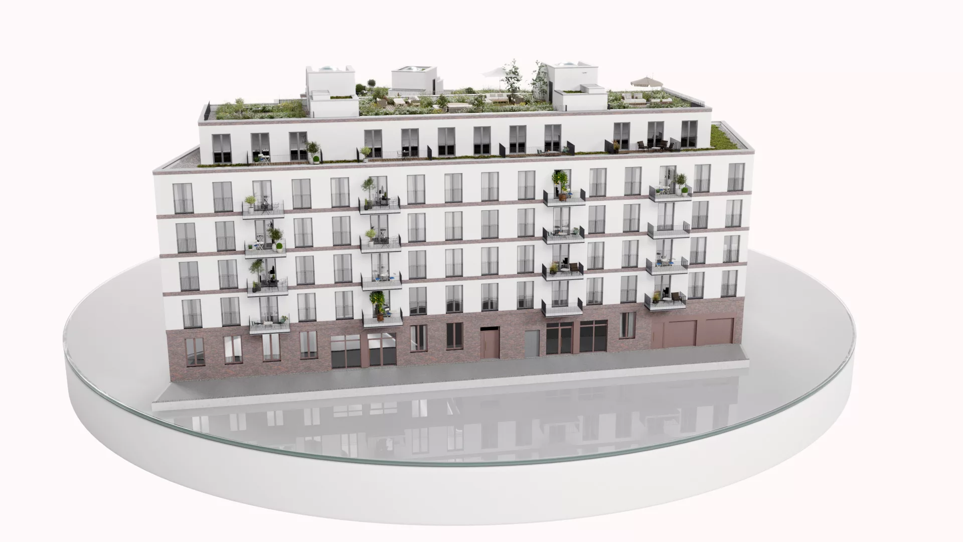 3D-Modell des Hauptgebäudes der Dornburger Flats in Jena
