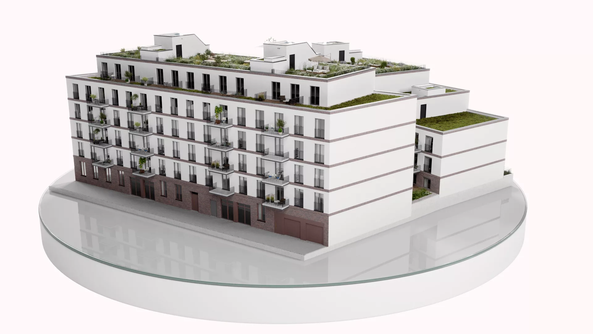 3D-Modell des Hauptgebäudes der Dornburger Flats in Jena